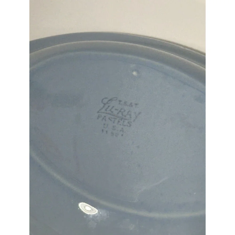 Vintage Luray Pastels Blue Oval Serving Bowl 10 1/8